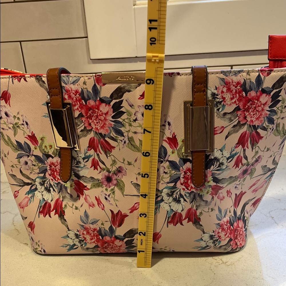 Aldo Floral Tote with Brown Handles - Picture 6 of 8